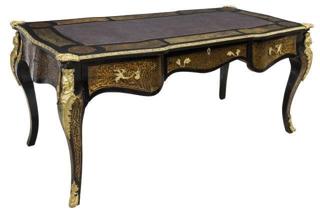 LARGE ORMOLU ACCENTED LEATHER TOP