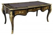 LARGE ORMOLU ACCENTED LEATHER