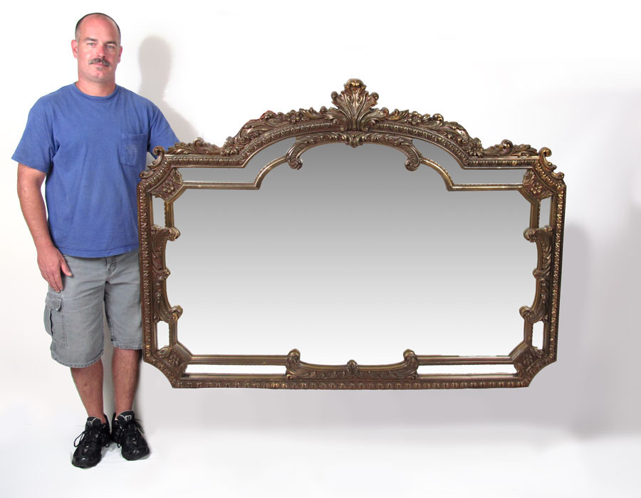 LARGE ORNATE PARLOR GOLD FRAMED
