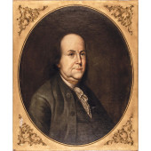 LARGE OVAL OIL PORTRAIT PAINTI