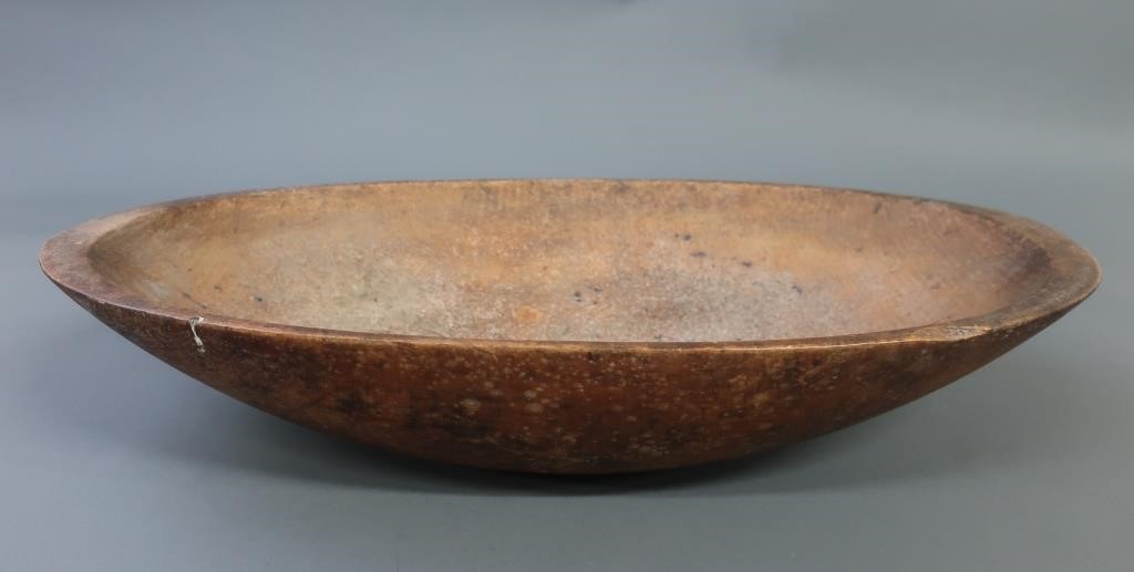 Large oval wood trencher, 19th