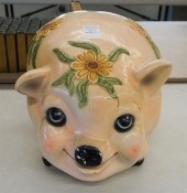LARGE PAINTED AND DECORATED CE