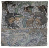 LARGE PAINTED CANVAS PANELwith