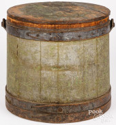 LARGE PAINTED FIRKIN, 19TH C.<