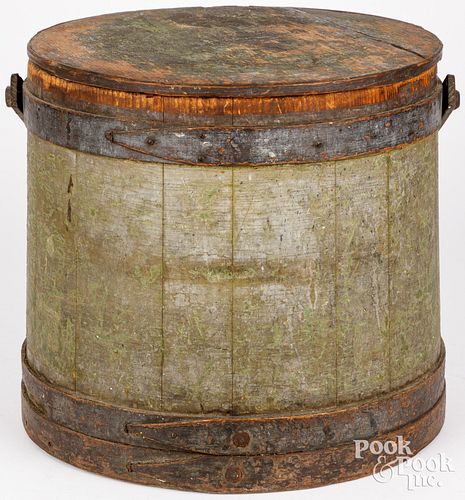 LARGE PAINTED FIRKIN, 19TH