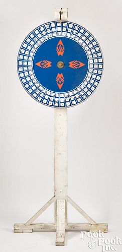 LARGE PAINTED GAMING WHEEL,