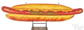 LARGE PAINTED PINE DOUBLE-SIDE