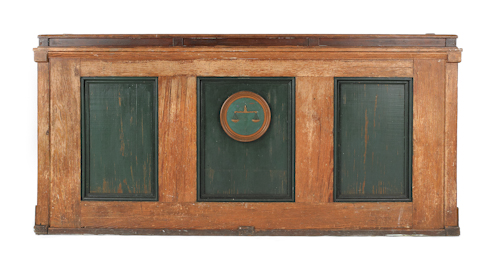 Large painted pine lectern 19th