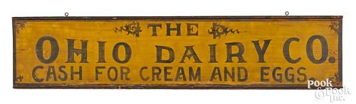 LARGE PAINTED PINE TRADE SIGN, LATE