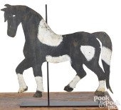 LARGE PAINTED SHEET IRON HORSE
