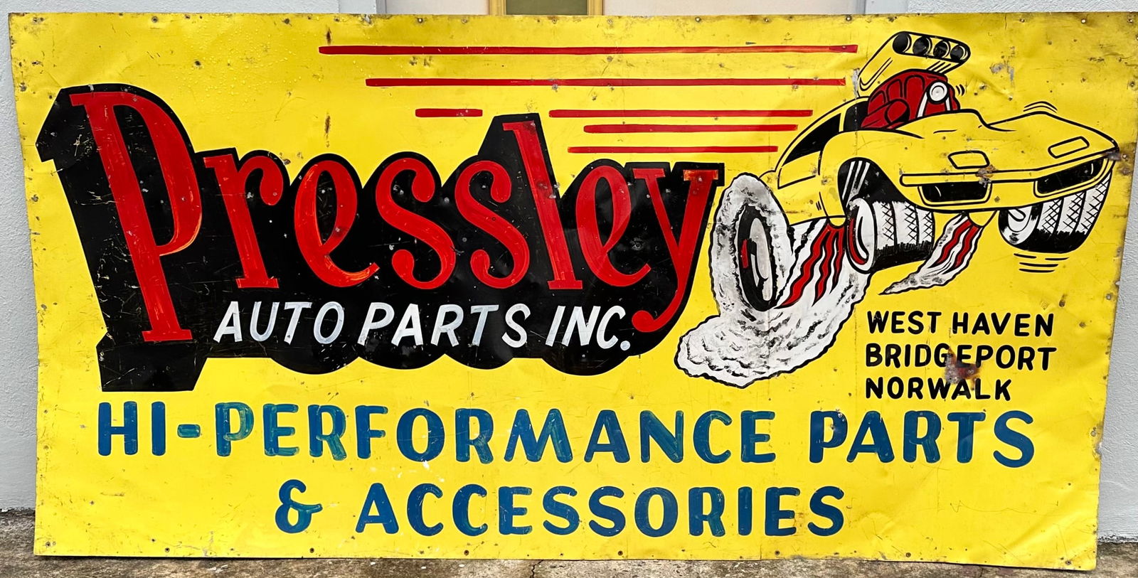LARGE PAINTED SIGN THAT WAS