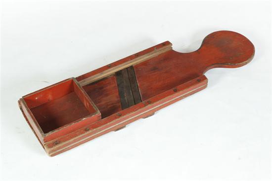 LARGE PAINTED SLAW OR KRAUT CUTTER.