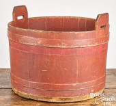 LARGE PAINTED STAVED WASH TUB,