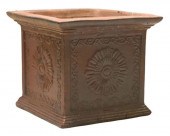 LARGE PAINTED TERRACOTTA SQUAR