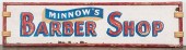 LARGE PAINTED TIN MINNOW'S BAR