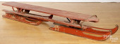 LARGE PAINTED TOBOGGAN, EARLY