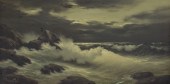 LARGE PAINTING OF SURF CRASHIN