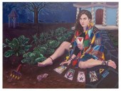 LARGE PAINTING SIGNED K. NAIL,