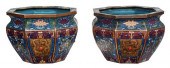 LARGE PAIR CHINESE CLOISONN‚ A