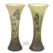 LARGE PAIR DAUM NANCY CAMEO "F