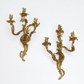 LARGE PAIR LOUIS XV STYLE BRON
