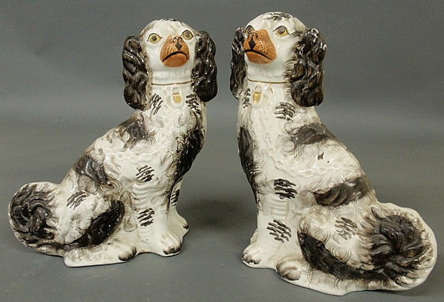 Large pair of 19th c. Staffordshire