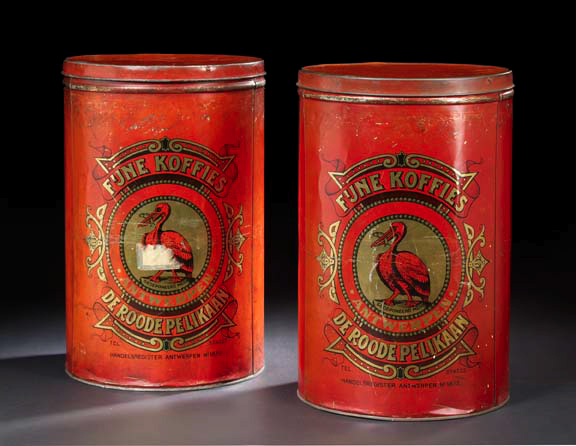 Large Pair of Belgian Scarlet and