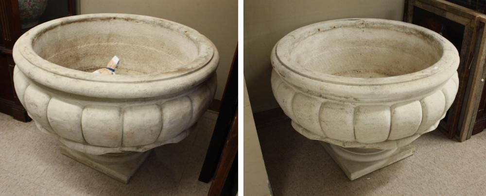 LARGE PAIR OF CAST CONCRETE
