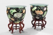 Large Pair of Chinese Black-Gr