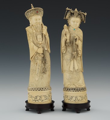 Large Pair of Chinese Carved
