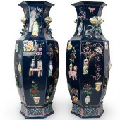 LARGE PAIR OF CHINESE GLAZED P