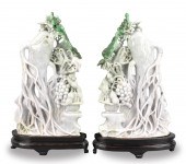 LARGE PAIR OF CHINESE JADEITE