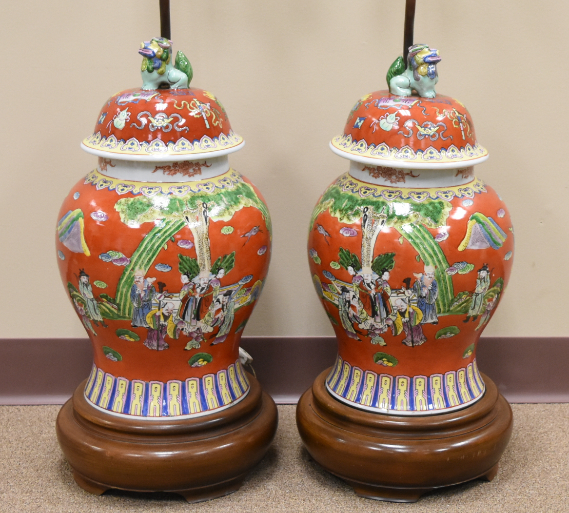 LARGE PAIR OF CHINESE RED