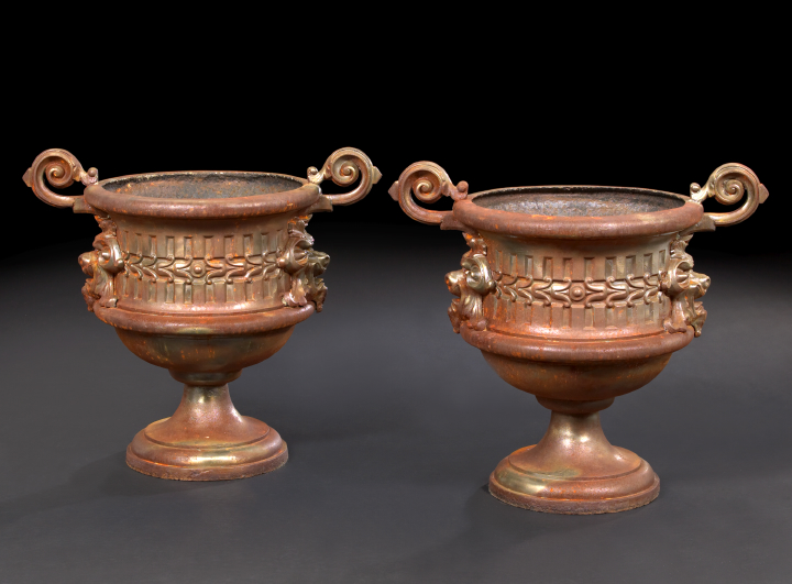 Large Pair of Continental Cast-Iron
