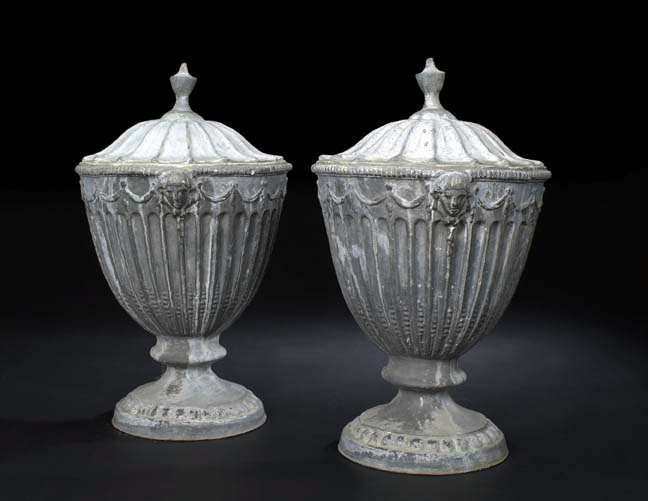 Large Pair of Edwardian Cast-Lead