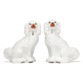 LARGE PAIR OF FACING STAFFORDS