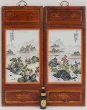 LARGE PAIR OF FRAMED CHINESE F
