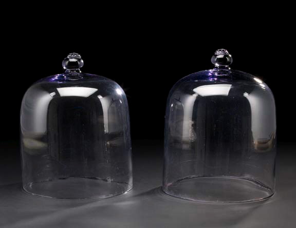 Large Pair of French Blown Pale