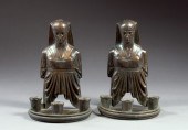 Large Pair of French Bronze-Pa