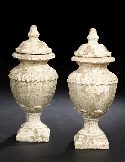 Large Pair of French Buff Terra