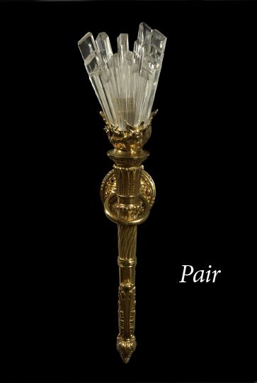 Large Pair of French Gilded Brass