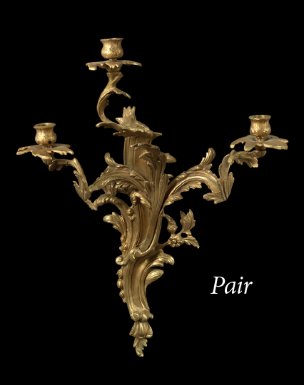 Large Pair of French Gilt-Brass