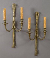 Large Pair of French Gilt-Bras