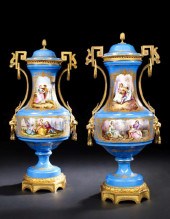 Large Pair of French Gilt-Bras