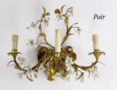 Large Pair of French Gilt-Lacq