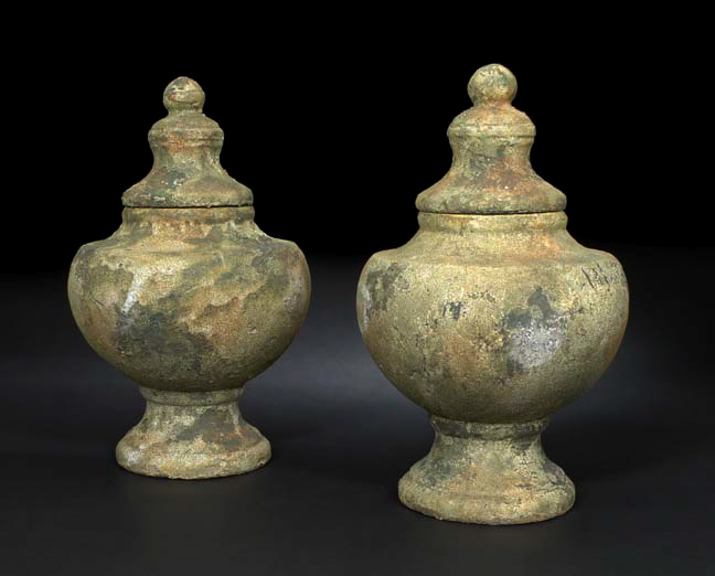 Large Pair of French Painted