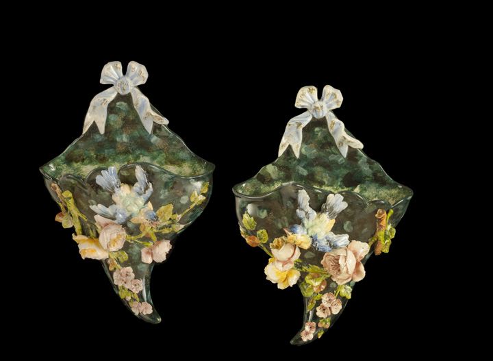 Large Pair of French Polychromed