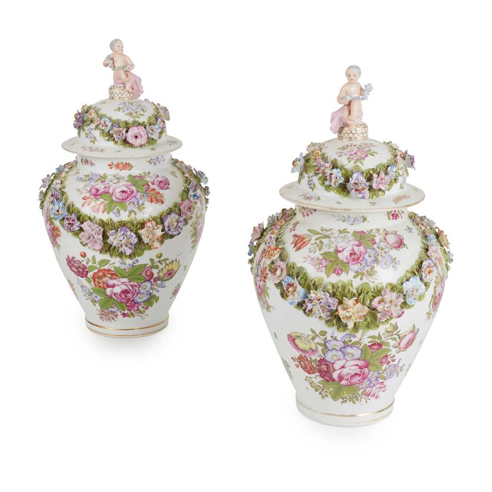 LARGE PAIR OF FRENCH PORCELAIN