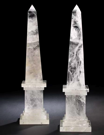 Large Pair of French Rock Crystal