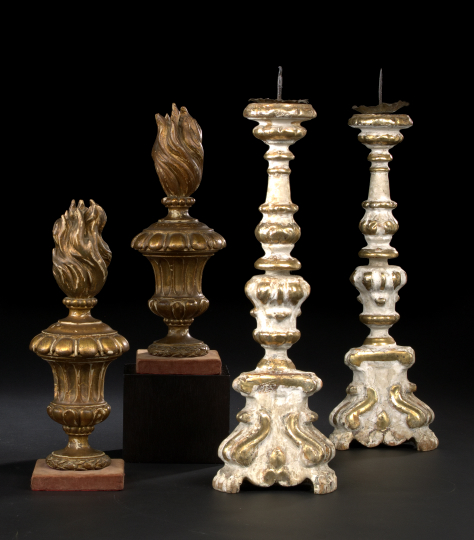 Large Pair of Italian Carved